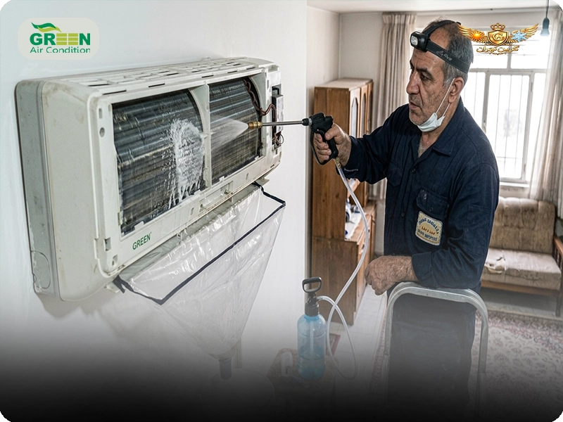 سرویس پنل داخلی کولر گازی گرین